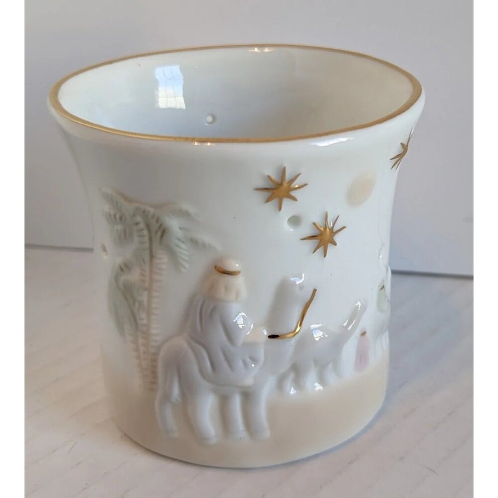 Russ Berrie Marbella Collection Christmas Wise Men‎ Ceramic Votive Candle Holder